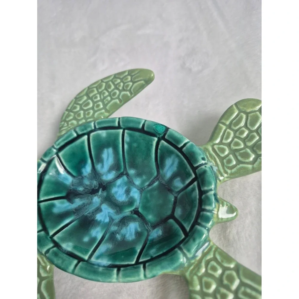 Ben Diller Maui Hawaiian Studio Pottery Ceramic Sea Turtle Dish Limited Edition